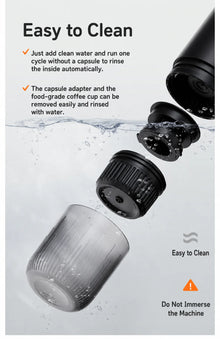 Portable Espresso Coffee Machine 3-in-1 Capsule Coffee Maker for Car Home Camping - Compact Travel Espresso Machine