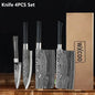 WXCOO Stainless Steel Durable Chef Knife Set Meat Cleaver Fruit Slicing Handmade Forged Kitchen Knife Butcher Knife Scissor