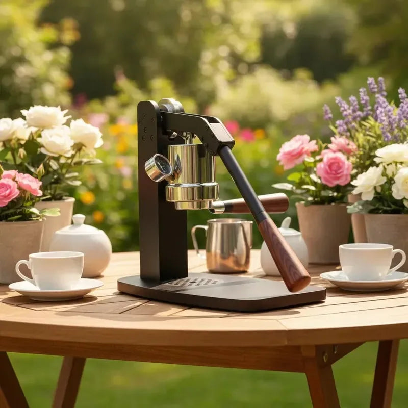 STLF Manual lever coffee machine for easy operation with 9 bar pressure gauge for E61 filter handle