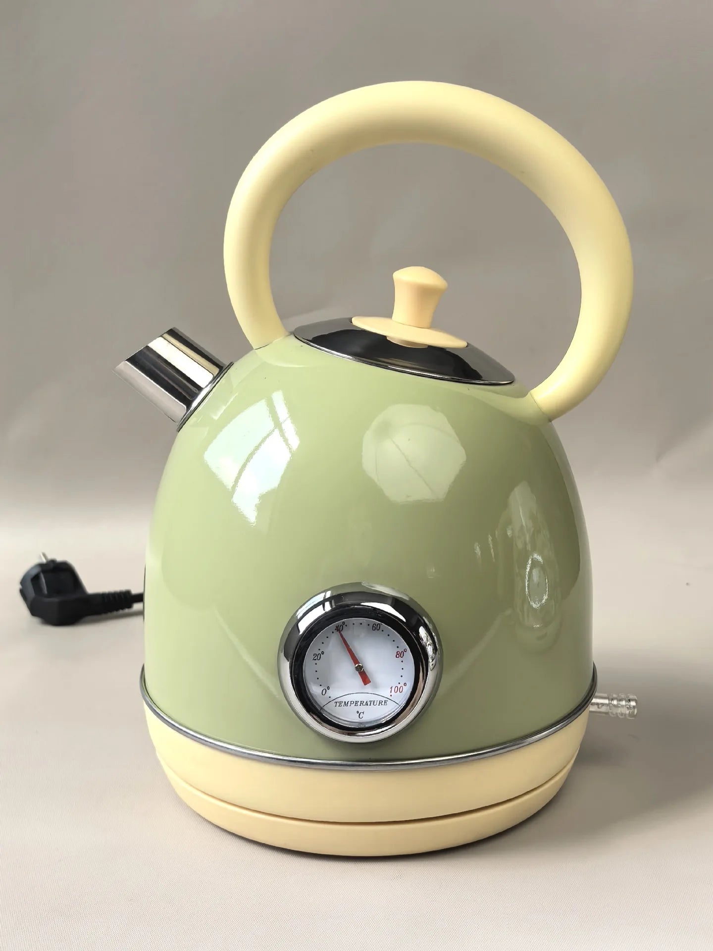 1850W Retro Printed Paint Electric Kettle Auto Power Off 304 Stainless Steel Boiling kettle With Temperature Display Teapot 1.7L