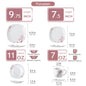 VEWEET ANNIE 30/24/20 Pcs Porcelain Dinnerware Set Pink Floral Plates Dinner Set with Dinner Plate/Dessert/Soup/Cup/Saucer