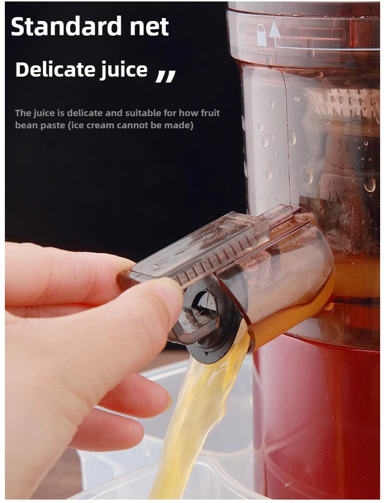 220V Juice Extractor Home Slag Separation Ginger Fruit Vegetable Juice Extractor Multifunctional Fruit Slow Juicer Automatic
