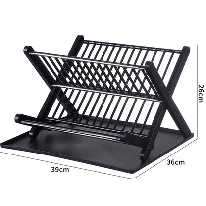 Dish Drying Rack Plates Pan Fold Shelf Plastic Kitchen Organizer Holder Dish Rack Sink Draining Bowl Storage Stand