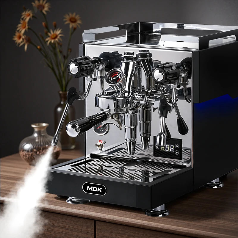 -For MC-10 Commercial Stainless Steel Semi-Automatic Espresso Machine Ambient Light Electric Coffee Maker Household Outdoor RV*