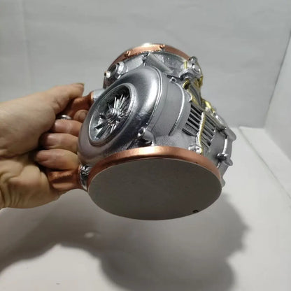 Unique 3D Car Turbo Engine Shaped Beer Mug Retro Mechanical Gear Resin Coffee Cup Creative Desktop Decor Drink Tumbler Gift