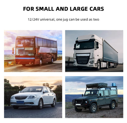 12V 24V Portable Car Hot Kettle 1200mL/1500mL Large Capacity 304 Stainless Steel Thermos Water Bottle Travel For Tea Coffee