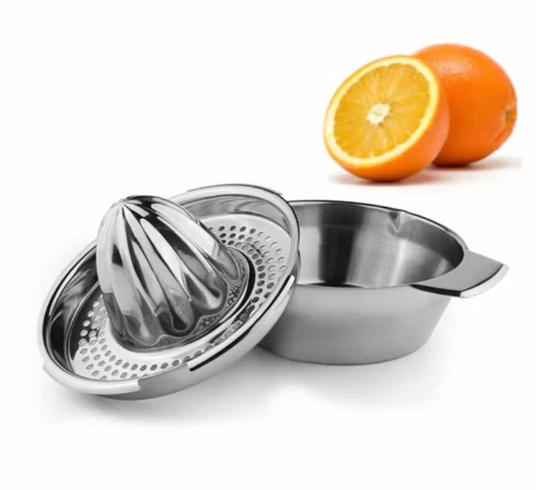 LMETJMA Stainless Steel Lemon Squeezer Manual Juicer For Orange Lemon Squeezer Reamers Fruit Vegetable Squeezer Cup Kitchen Tool