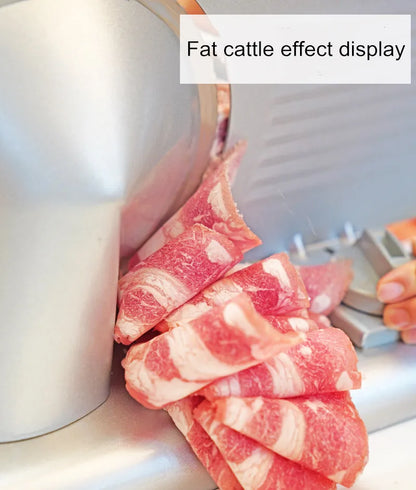 220V Electric Meat Slicer, Commercial Mutton Beef Lamb Cutter, Automatic Vegetable & Bread Slicing Machine, Stainless Steel Food