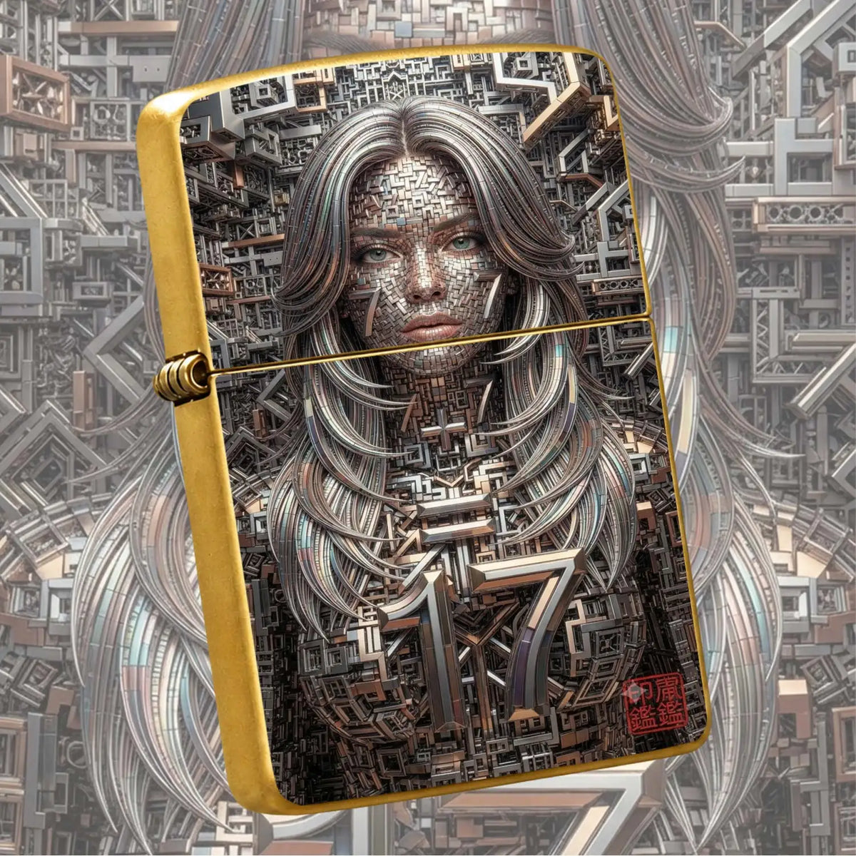Futuristic Cyber Geometric Constructed Figure Lighter, Unique Artistic Design Trendy Item, Perfect For Lighting Incense Candles, Outdoor Trips And Various Daily Scenarios, Exquisite Portable High Aesthetic Practical Gift For