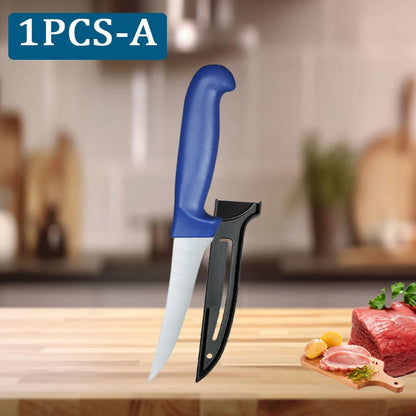 WXCOO 1~5pcs Kitchen Accessories Stainless Steel Butcher Boning Knife Set Bag Fish Fillet Slicing Knife
