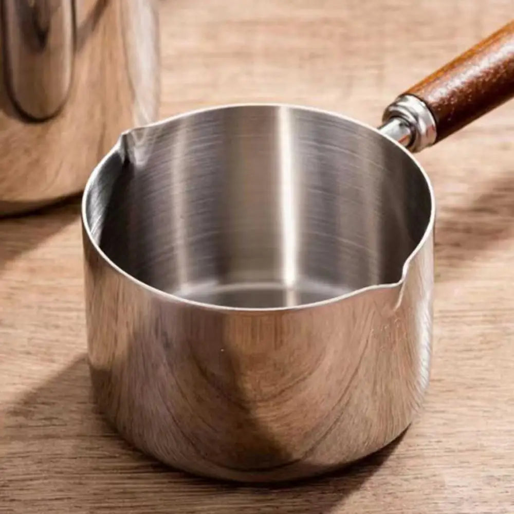 125ml/250ml Induction Sauce Pan Stainless Steel Hot Oil Pot Milk Pan Small Saucepan with Ergonomic Handle