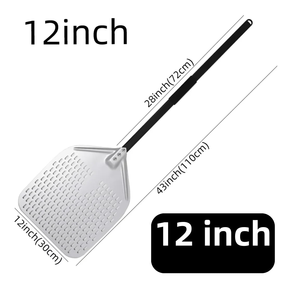10 12 13 14 Inch Big Pizza Perforated Shovel Paddle Short/Long Handle for Oven Turning Peel Kitchen Utensils Pizza Baking Tools