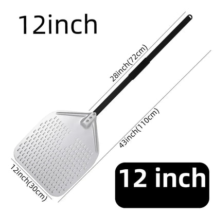 10 12 13 14 Inch Big Pizza Perforated Shovel Paddle Short/Long Handle for Oven Turning Peel Kitchen Utensils Pizza Baking Tools