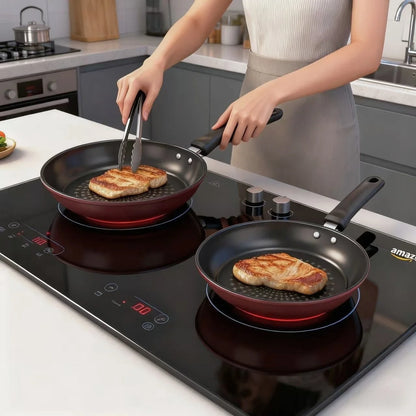 Pan non-stick pan universal induction cooker gas stove suitable for household fried eggs steak pancake pan small wok frying pan.