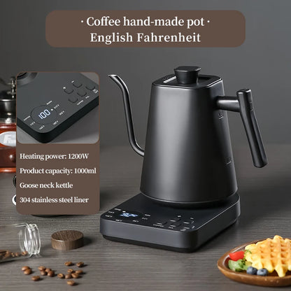 900ML Electric Gooseneck Kettle Constant Temperature Rapid Heating Hand Brew Coffee Pot Gooseneck Kettle Tea Kettle 110V/220V