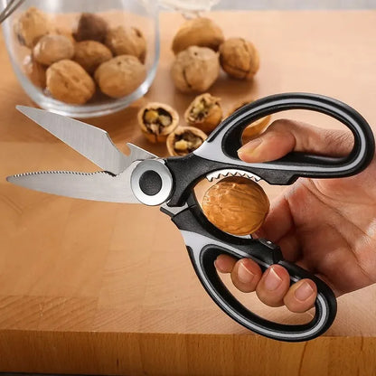 ‌Premium Stainless Steel Kitchen Scissors Heavy Duty Strong Blade for Cutting Fish Meat Chicken Bones Pizza Dishwasher Safe