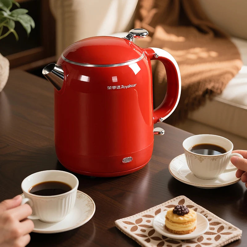 1355W Electric Kettle Portable 304 Stainless Steel Quick Boiling Kettle Teapot Home Thermos Kettle Automatic Power-Off 1000ml