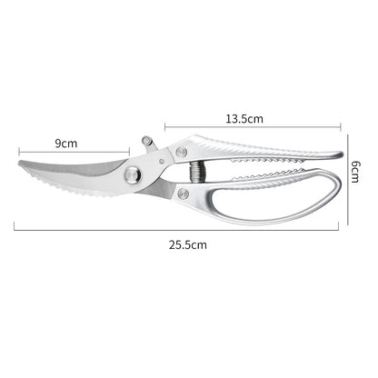 Kitchen Scissors Multifunctional Chicken Bone & BBQ New Sharp and Durable Household Stainless Steel Strong Scissors Outdoor Use