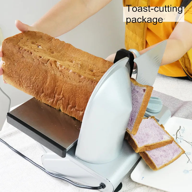 220V Electric Meat Slicer, Commercial Mutton Beef Lamb Cutter, Automatic Vegetable & Bread Slicing Machine, Stainless Steel Food