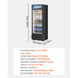 SucceBuy Commercial Merchandiser Refrigerator Glass Door Display Refrigerator Beverage Refrigerator Cooler Merchandiser