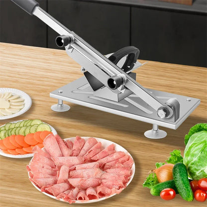 Portable Manual For Slice Bone Cutting Knife Frozen Meat Slicing Knife Stainless Steel Household Vegetable Food Slicer