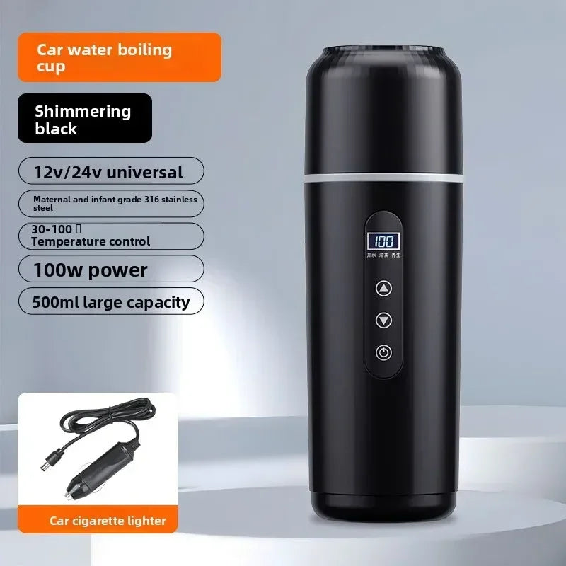 Durable Car Boiling Cup  12v24v Universal Usb Thermal Insulation Integrated Size Truck Heating Boiling Cup