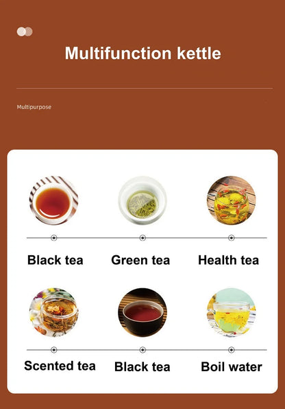 1350W Multifunction Automatic Bottom Electric Kettle Temperature Control Glass Teapot Home Tea Brewing Machine Auto Power Off 1L