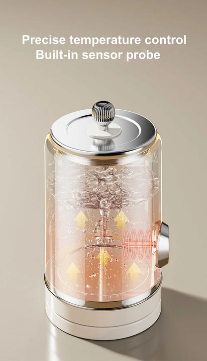 1500W Vintage Electric Kettle 304 stainless steel Fast Heating Water Boiler With Thermometer Home Water Boiling Cooking Pot 1.8L