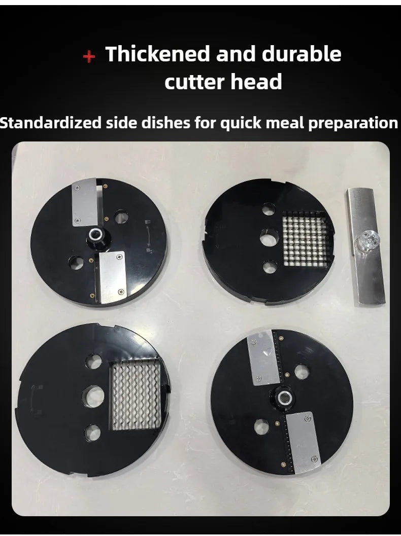 New Commercial Double Spout Vegetable Cutter 4 in 1 Multifunctional Dicing Shredding Slicing Cutting Strips Vegetables