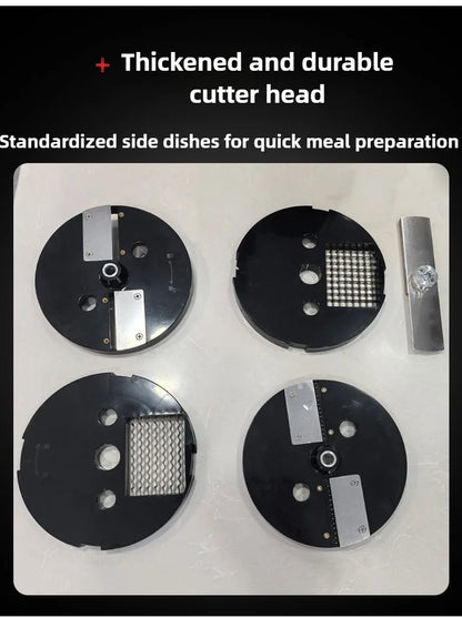 New Commercial Double Spout Vegetable Cutter 4 in 1 Multifunctional Dicing Shredding Slicing Cutting Strips Vegetables