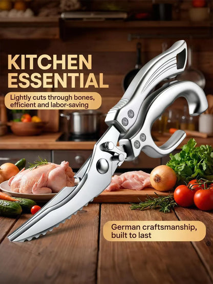 German Commercial Strength Chicken Bone Clippers Kitchen Scissors for Home Use Duck Goose Bone Cutting Food Shears Fish Killing