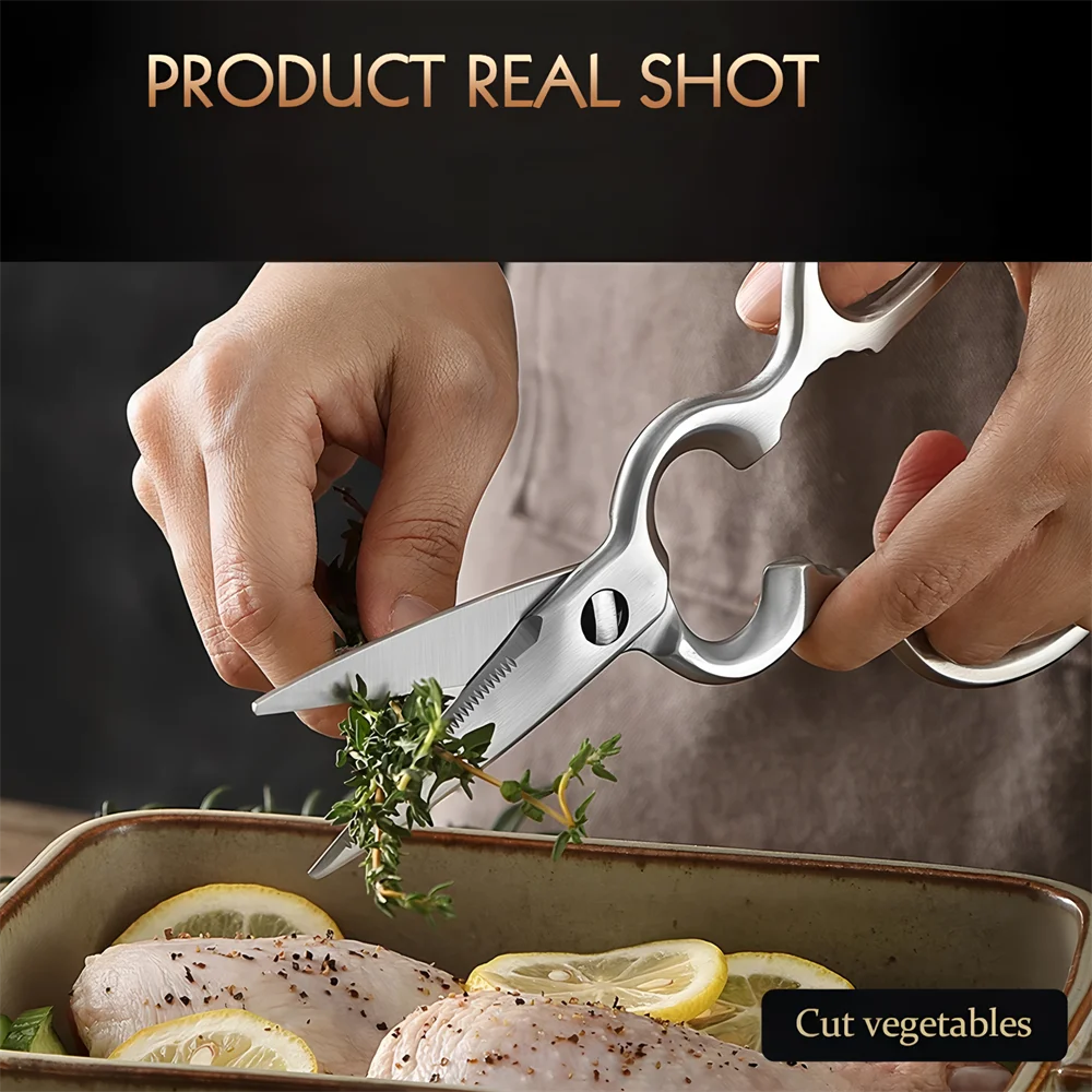 Multi-Functional Kitchen Scissors Chicken Bone Scissors Non-Slip Handle  Fish BBQ Scissors Cooking Scissors  Scissors Tools