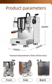MX-20 New Aurora Copper Boiler Semi-Automatic Espresso Machine, Italian Coffee Maker for Home & Small Commercial Use with Milk F