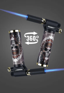 HONEST Cigar Welding Gun Lighter Metal Windproof Multi Functional Outdoor Barbecue Kitchen Turbine Torch Butane Gas Lighter