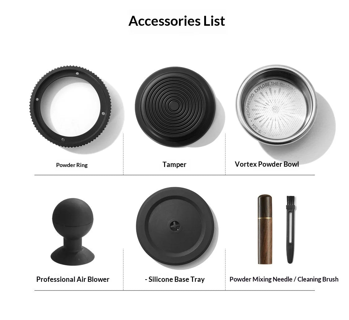 Hero Italian Professional Edition Portable 58mm Espresso Coffee Machine Manual Extraction Maker for Home Cafe Barista Brewing