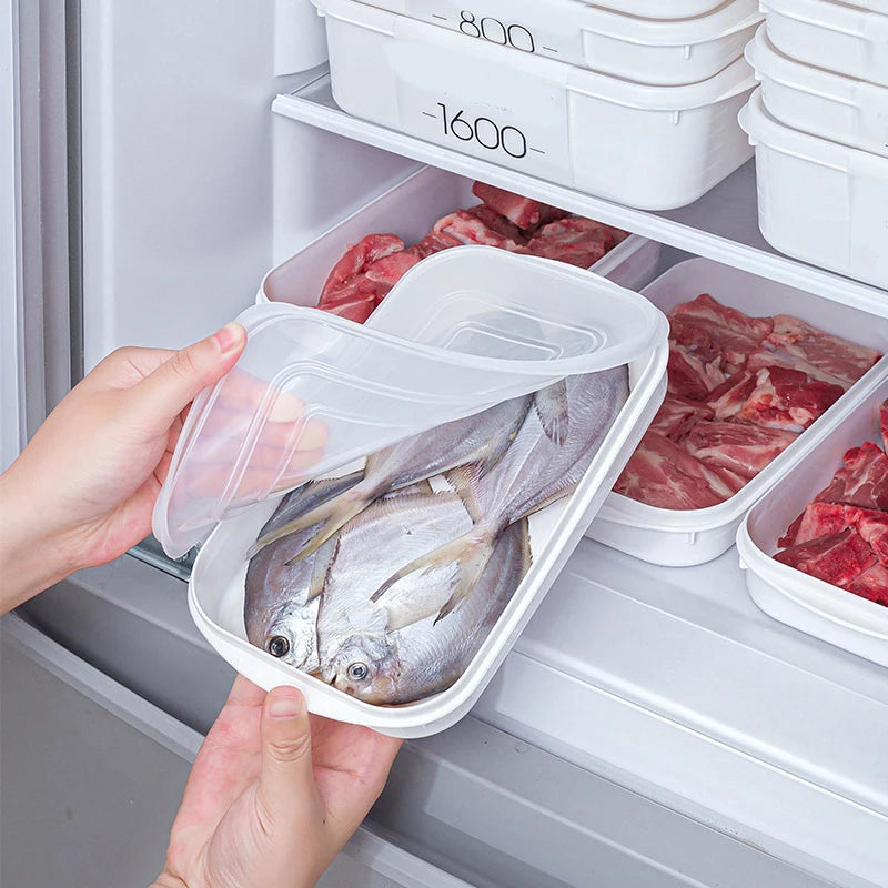Food Grade Refrigerator Storage Fruit Vegetable Preservation Prepare The Dishes Divided Box Japanese Frozen Meat Packaging Box