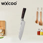 WXCOO Santoku Butcher Carving Knife Japanese Kitchen Knives High Carbon Steel Knife Set Fruit Bread Meat Cleaver Boning Knife