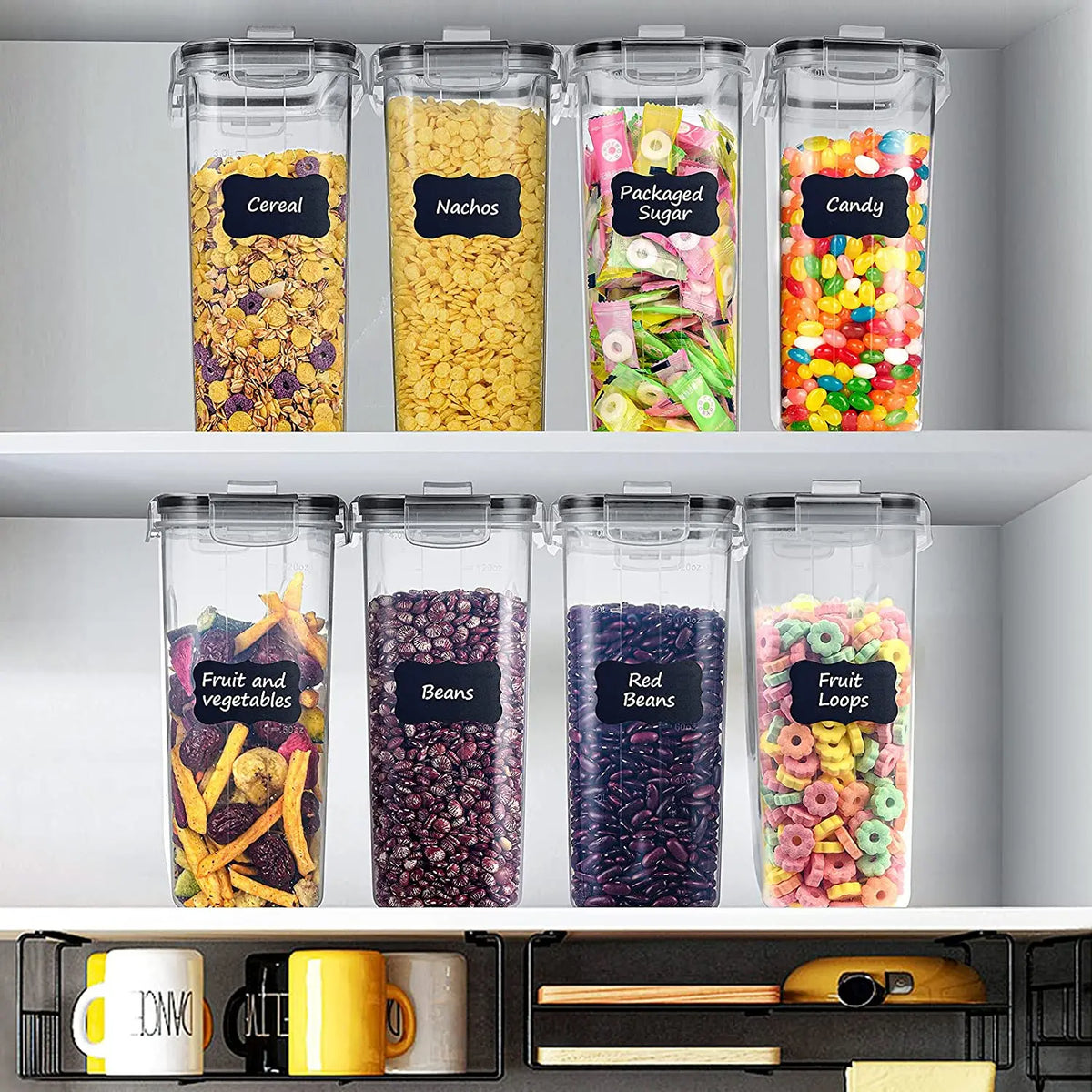 Cereal Containers Storage Set of 2/3/4  （2.5L 84oz）, Airtight Food Storage Containers for Kitchen & Pantry Organization, Cereal