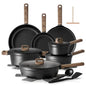 20Pcs Pots and Pans Set Nonstick, Ceramic Cookware Set Non Stick, Non-toxic Healthy Kitchen Cooking Set, Induction Compatible,