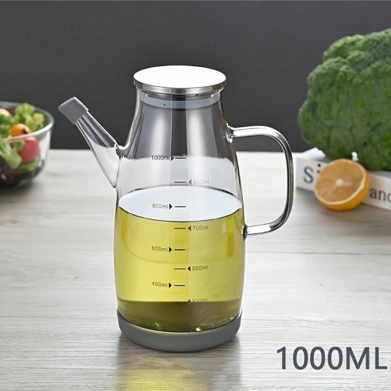 Borosilicate Glass Fuel Pumps - High-Temperature Durable, Leak-Proof Kitchen Glass Oil Bottles with Non-Drip Spouts