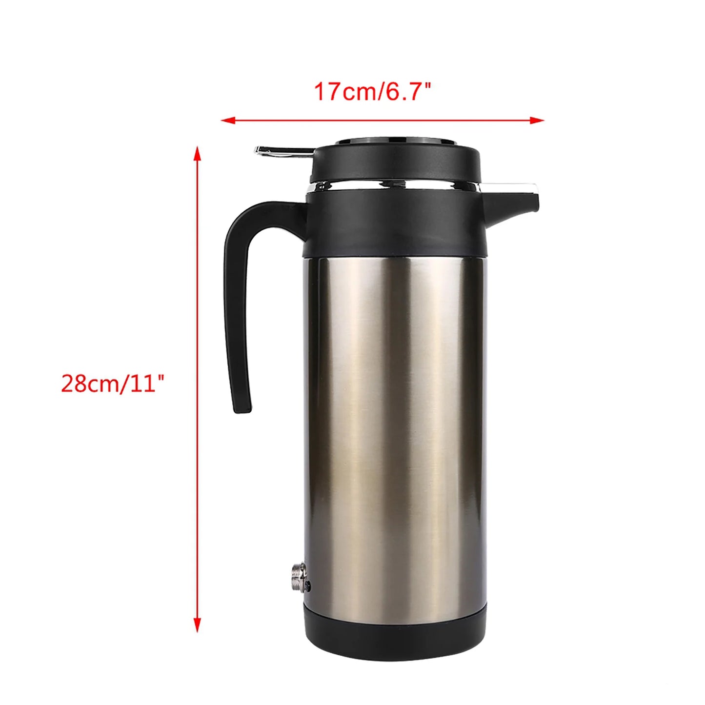 1000ML 12V/24V Stainless Steel Electric in Car Kettle Travel Thermoses Heating Water Bottle Electric in car Kettle in car Kettle