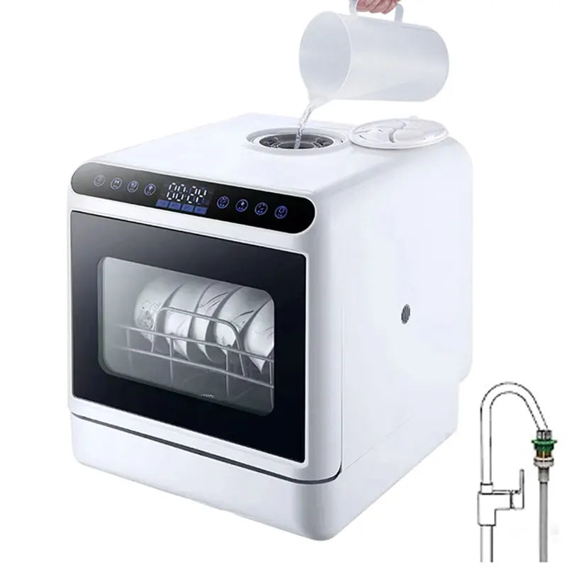 Table Top Dishwasher Home Mini Countertop Dishwasher 5 Sets Water tank Portable RV Fully Automatic Dishwasher Factory