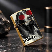 Creative Pop Art Cool Hound With Red Sunglasses Lighter, Retro Halftone Art Stylish Portable Accessory, Ideal For Outdoor Camping, Aroma Lighting, Birthday Vibe Boost, Daily Use, Gifting, Multi-Scenario Functional Unique Tren