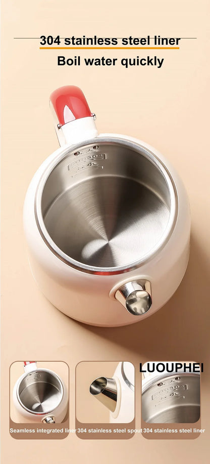 1355W Electric Kettle Portable 304 Stainless Steel Quick Boiling Kettle Teapot Home Thermos Kettle Automatic Power-Off 1000ml