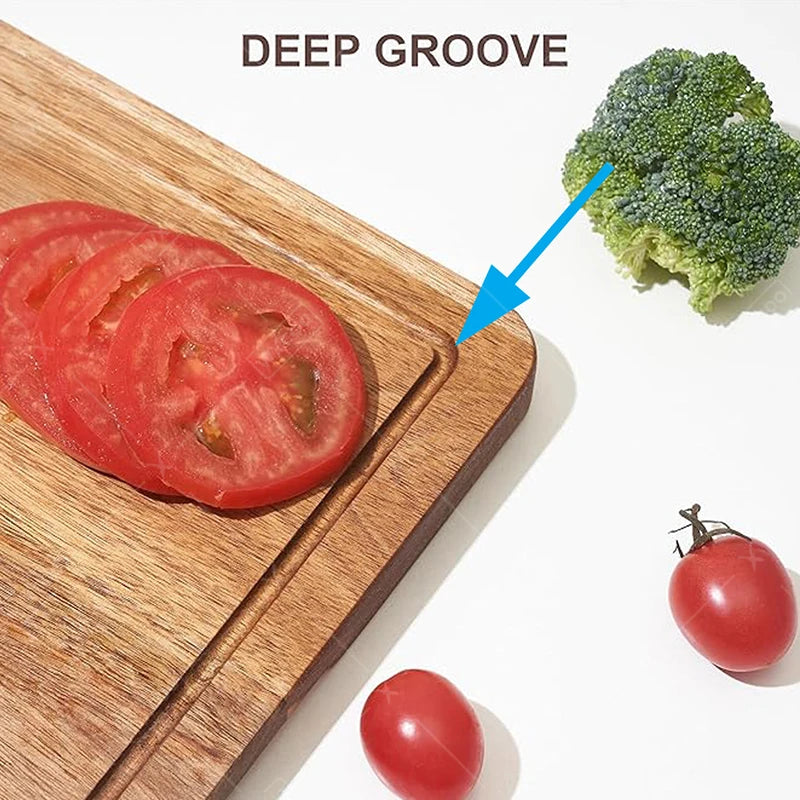 WXCOO Wooden Cutting Boards Meat Cutting Board Cheese Fruit Cutting Board Chopping Blocks Kitchen Tools Butcher Block