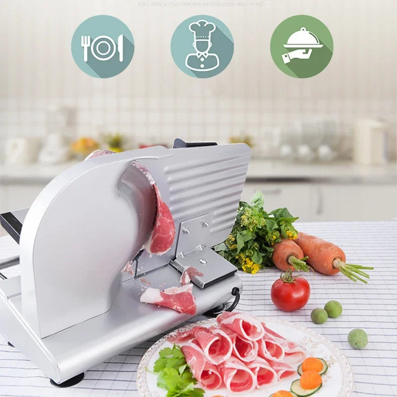 Electric Slicer Household for Bread Meat Sausage Vegetables Lamb Slice Hot Pot Ham Meat Adjustable Thickness 0-15mm 200W