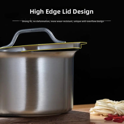Stainless Steel Milk Pot 16 18 20 22 24cm with Lid Sauce Pan for Gas Electric Induction Stove Boiling Simmering Use