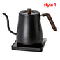 110V/220V Electric Kettle 800ml Hand Brew Coffee Pot Gooseneck Jug Slender Mouth Teapot 304 Stainless Steel Liner Kettle 1000W