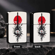 Japanese Style Samurai Sword Themed Lighter, Exquisite Ukiyo-E Art Pattern Design, Portable Stylish Ignition Tool, Perfect For Daily Use Outdoor Activities Gifting Collection, Fits All Scenarios With Unique Aesthetic De A Hum