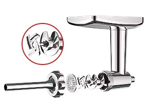 Meat Grinder and Slicer Shredder Attachments for KitchenAid Stand Mixer 2 Piece Set with Sausage Stuffer Tubes